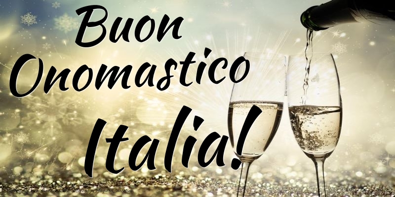 Cartoline di onomastico - Champagne | Buon Onomastico Italia