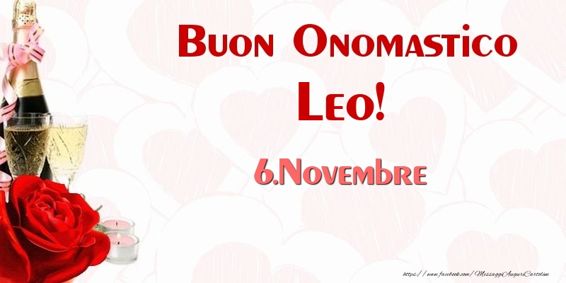 Cartoline di onomastico - Buon Onomastico Leo! 6.Novembre