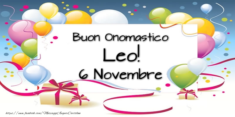 Cartoline di onomastico - Buon Onomastico Leo! 6 Novembre