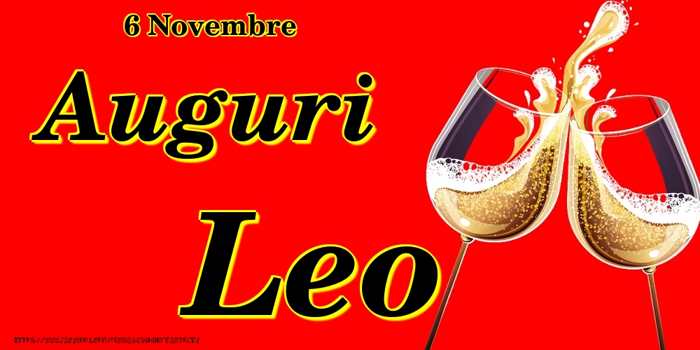 Cartoline di onomastico - 6 Novembre - Auguri Leo!
