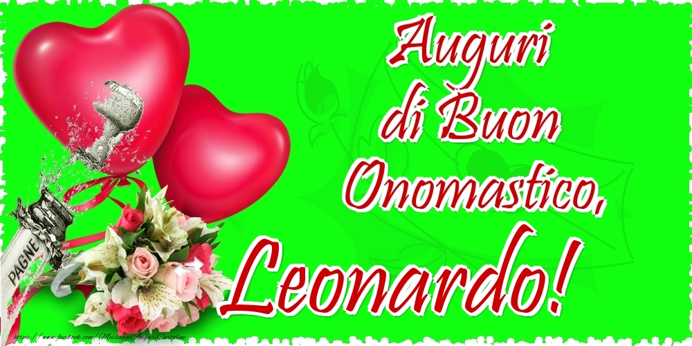 Cartoline di onomastico - Auguri di Buon Onomastico, Leonardo