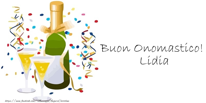 Cartoline di onomastico - Champagne | Buon Onomastico! Lidia