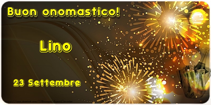 Cartoline di onomastico - Champagne | Buon Onomastico Lino! 23 Settembre