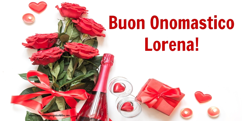 Cartoline di onomastico - Fiori | Buon Onomastico Lorena!