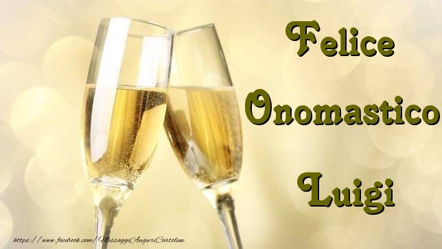 Cartoline di onomastico - Champagne | Felice Onomastico Luigi