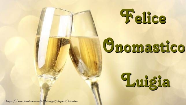 Cartoline di onomastico - Champagne | Felice Onomastico Luigia