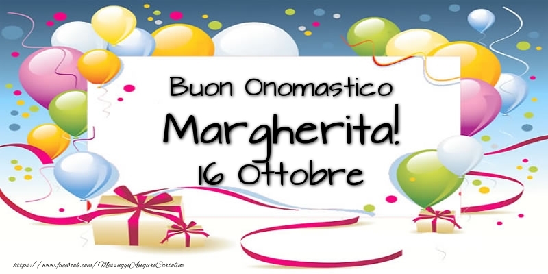 Cartoline di onomastico - Buon Onomastico Margherita! 16 Ottobre