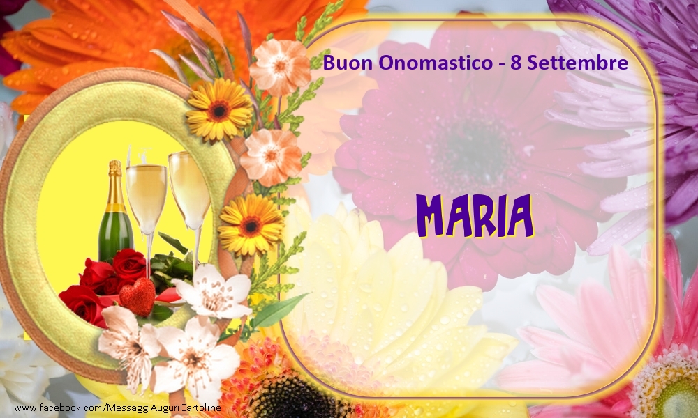 Cartoline di onomastico - Buon Onomastico, Maria! 8 Settembre