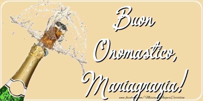Cartoline di onomastico - Champagne | Buon Onomastico, Mariagrazia