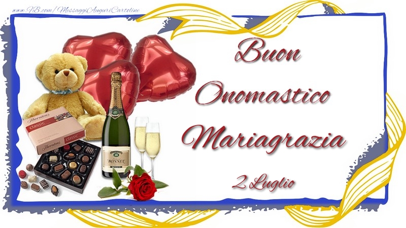 Cartoline di onomastico - Champagne | Buon Onomastico Mariagrazia! 2 Luglio