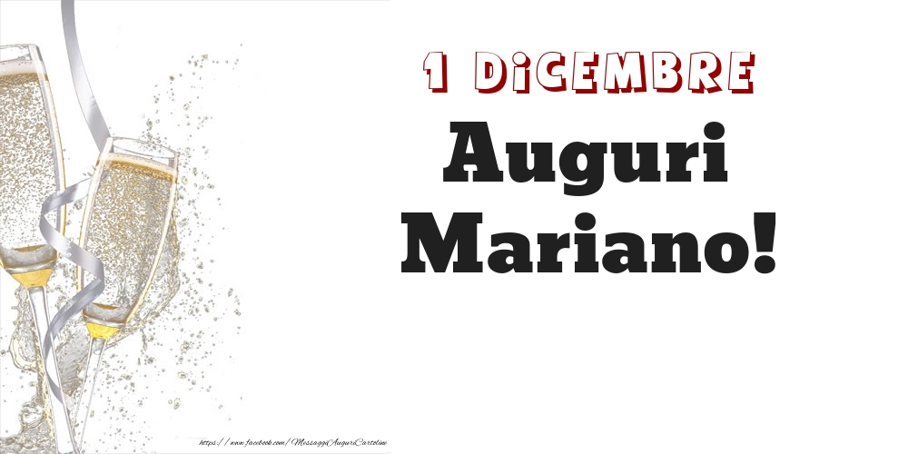 Cartoline di onomastico - Auguri Mariano! 1 Dicembre