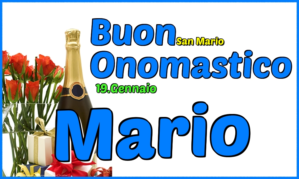 Cartoline di onomastico - 19.Gennaio - Buon Onomastico Mario!