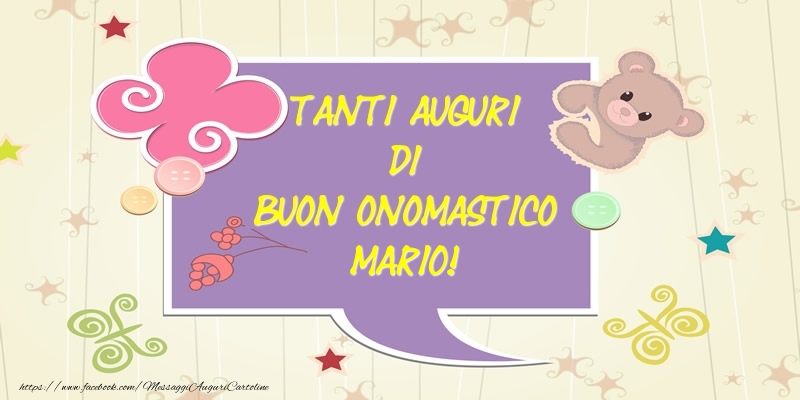 Cartoline di onomastico - Tanti Auguri di Buon Onomastico Mario!