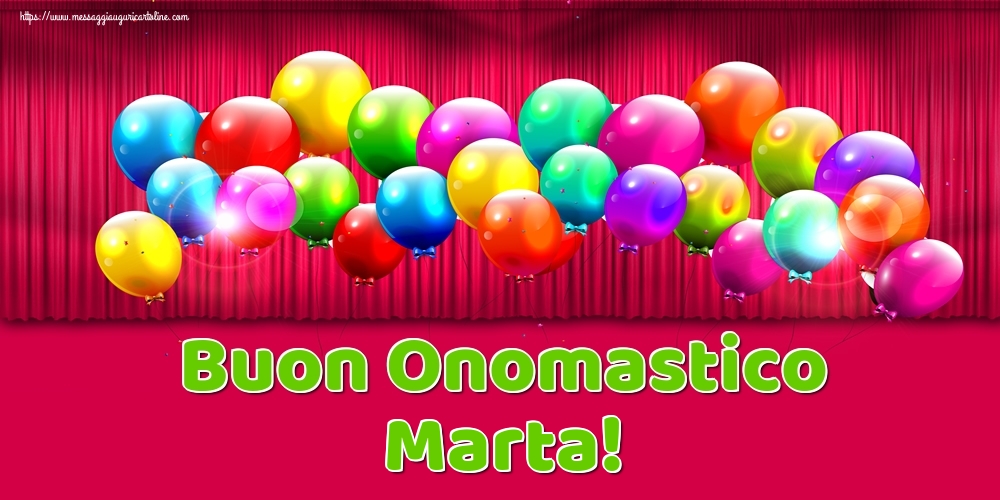 Cartoline di onomastico - Buon Onomastico Marta!