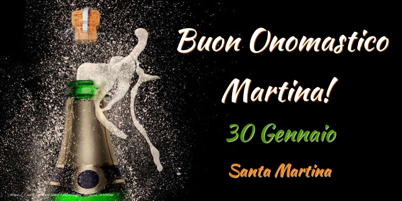 Cartoline di onomastico - Buon Onomastico Martina! 30 Gennaio Santa Martina