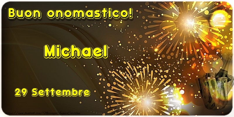 Cartoline di onomastico - Buon Onomastico Michael! 29 Settembre