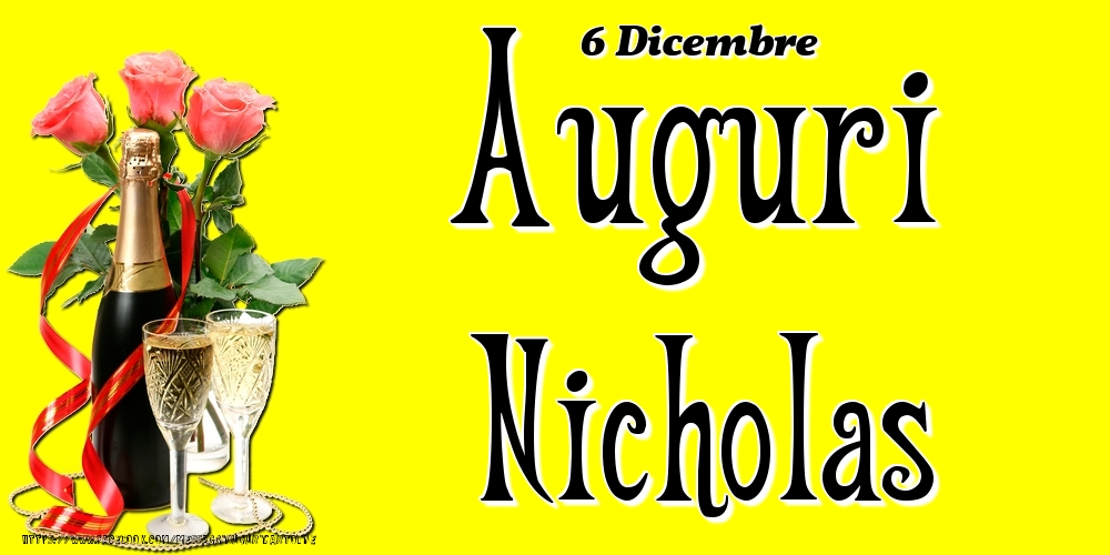 Cartoline di onomastico - 6 Dicembre - Auguri Nicholas!