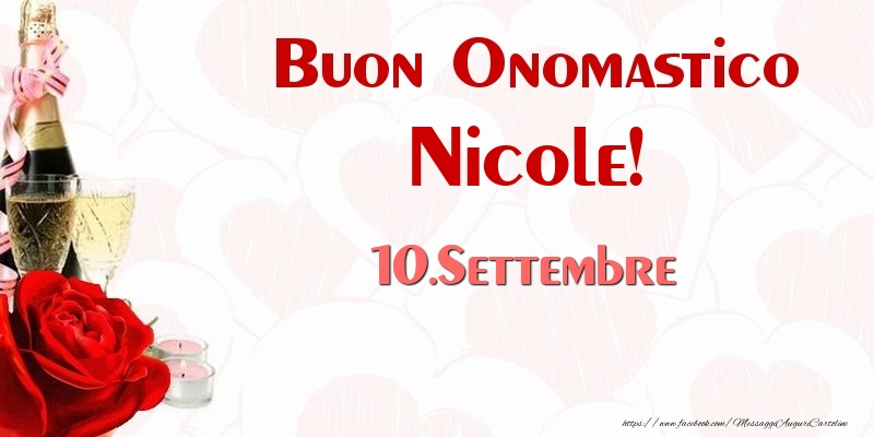 Cartoline di onomastico - Buon Onomastico Nicole! 10.Settembre