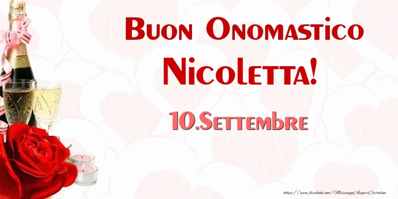 Cartoline di onomastico - Buon Onomastico Nicoletta! 10.Settembre