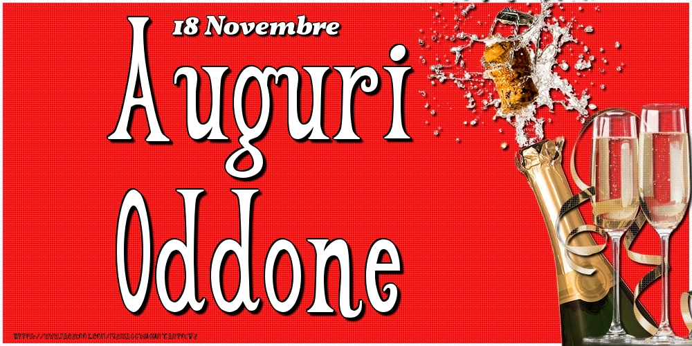  Cartoline di onomastico - Champagne | 18 Novembre - Auguri Oddone!