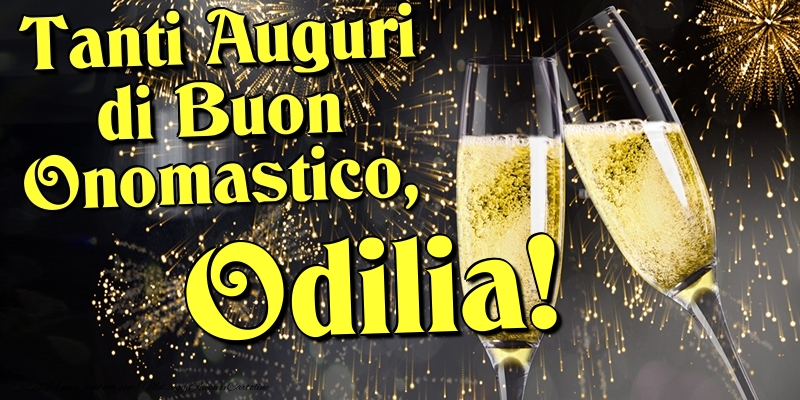 Cartoline di onomastico - Champagne | Tanti Auguri di Buon Onomastico, Odilia