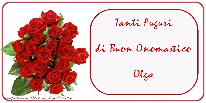 Cartoline di onomastico - Tanti Auguri di Buon Onomastico Olga