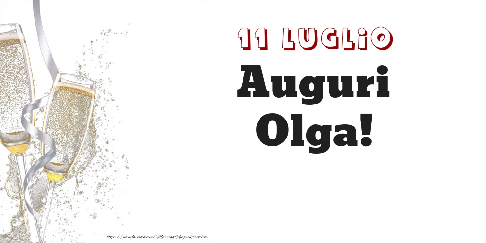 Cartoline di onomastico - Auguri Olga! 11 Luglio