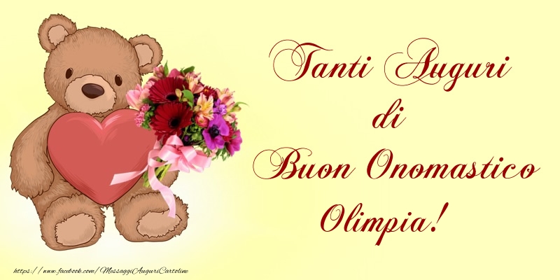 Cartoline di onomastico - Tanti Auguri di Buon Onomastico Olimpia!