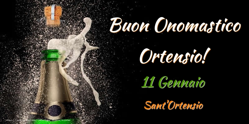 Cartoline di onomastico - Buon Onomastico Ortensio! 11 Gennaio Sant'Ortensio