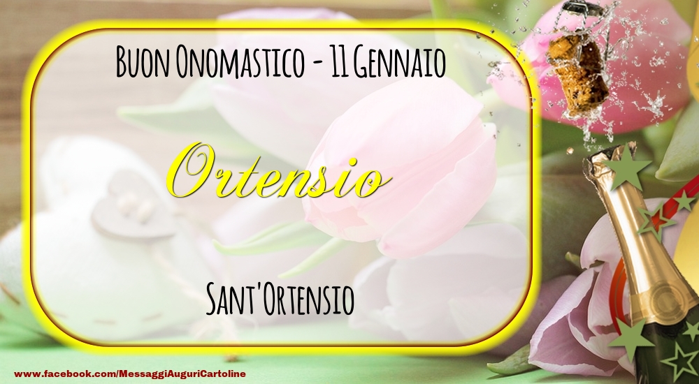 Cartoline di onomastico - Sant'Ortensio Buon Onomastico, Ortensio! 11 Gennaio