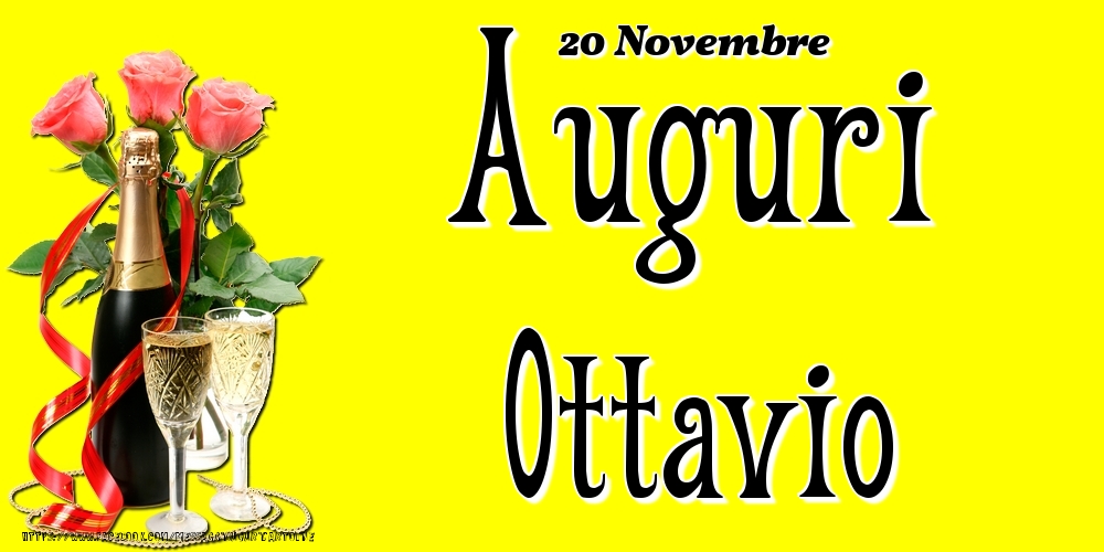 Cartoline di onomastico - 20 Novembre - Auguri Ottavio!