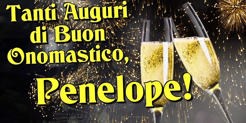  Cartoline di onomastico - Champagne | Tanti Auguri di Buon Onomastico, Penelope