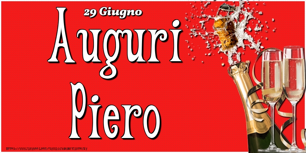 Cartoline di onomastico - 29 Giugno - Auguri Piero!