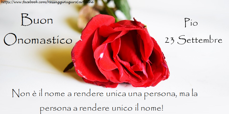 Cartoline di onomastico - Rose | Buon Onomastico Pio! 23 Settembre