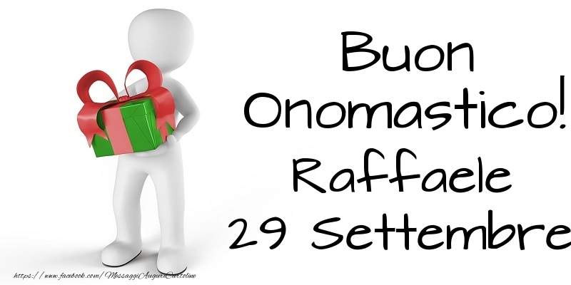 Cartoline di onomastico - Buon Onomastico  Raffaele! 29 Settembre