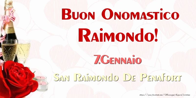 Cartoline di onomastico - Buon Onomastico Raimondo! 7.Gennaio San Raimondo De Penafort