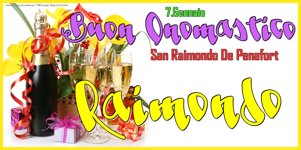 Cartoline di onomastico - 7.Gennaio - Buon Onomastico Raimondo!
