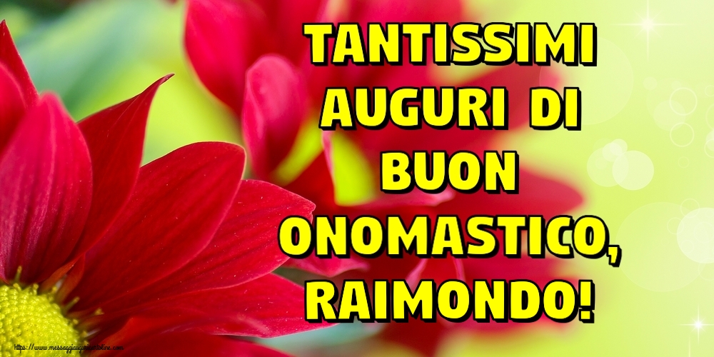 Cartoline di onomastico - Tantissimi auguri di Buon Onomastico, Raimondo!