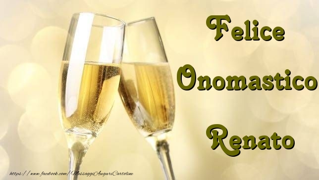 Cartoline di onomastico - Champagne | Felice Onomastico Renato