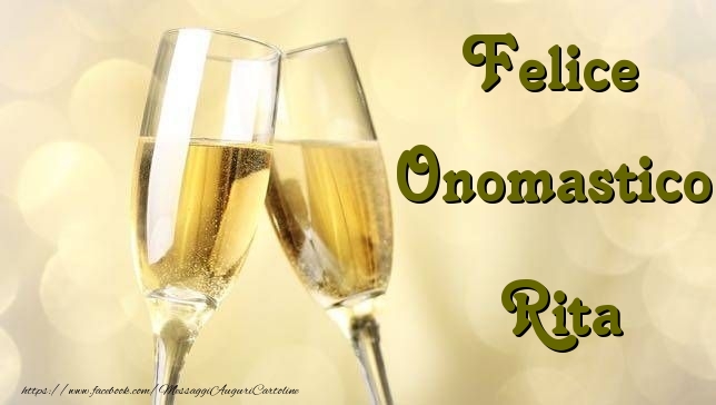Cartoline di onomastico - Champagne | Felice Onomastico Rita
