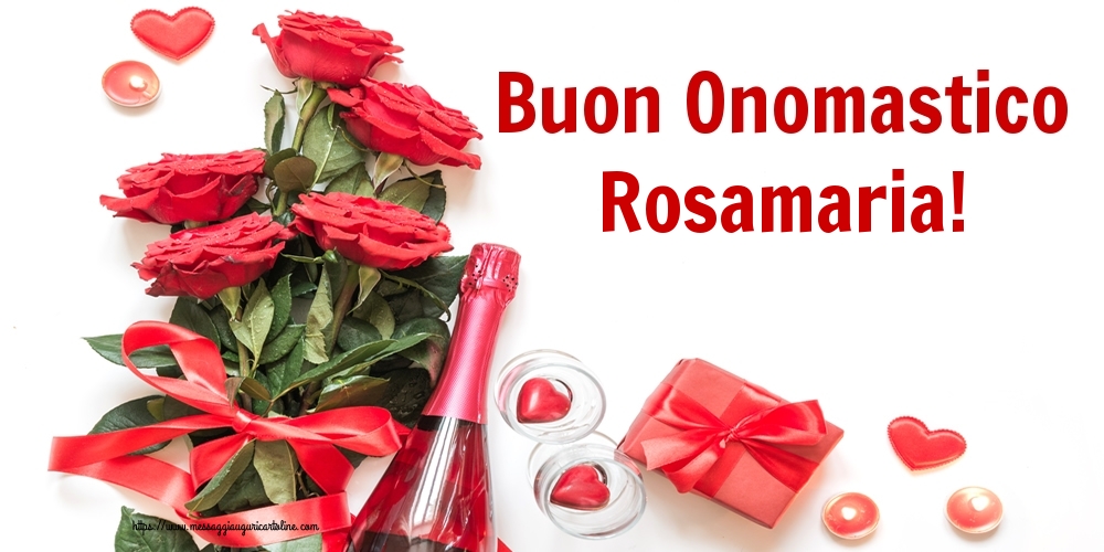 Cartoline di onomastico - Fiori | Buon Onomastico Rosamaria!