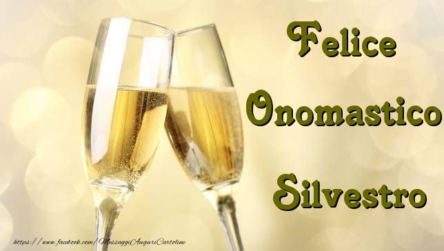 Cartoline di onomastico - Champagne | Felice Onomastico Silvestro