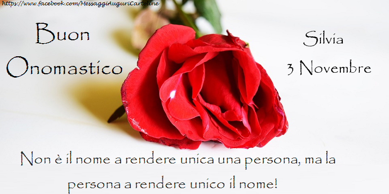 Cartoline di onomastico - Rose | Buon Onomastico Silvia! 3 Novembre