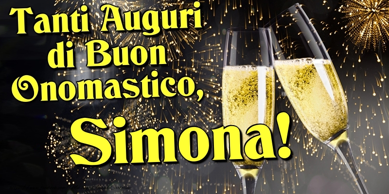  Cartoline di onomastico - Champagne | Tanti Auguri di Buon Onomastico, Simona