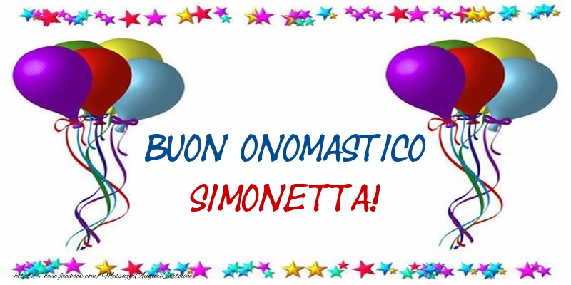  Cartoline di onomastico - Palloncini | Buon Onomastico Simonetta!
