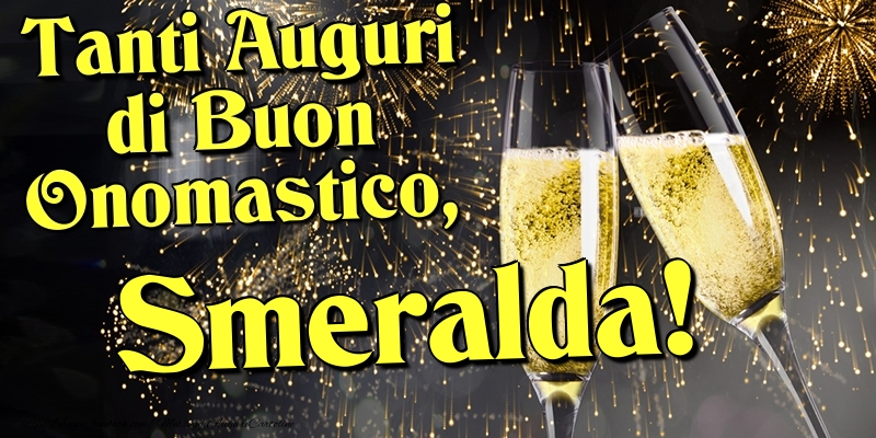 Cartoline di onomastico - Champagne | Tanti Auguri di Buon Onomastico, Smeralda