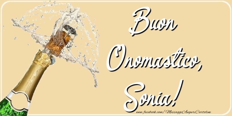 Cartoline di onomastico - Champagne | Buon Onomastico, Sonia