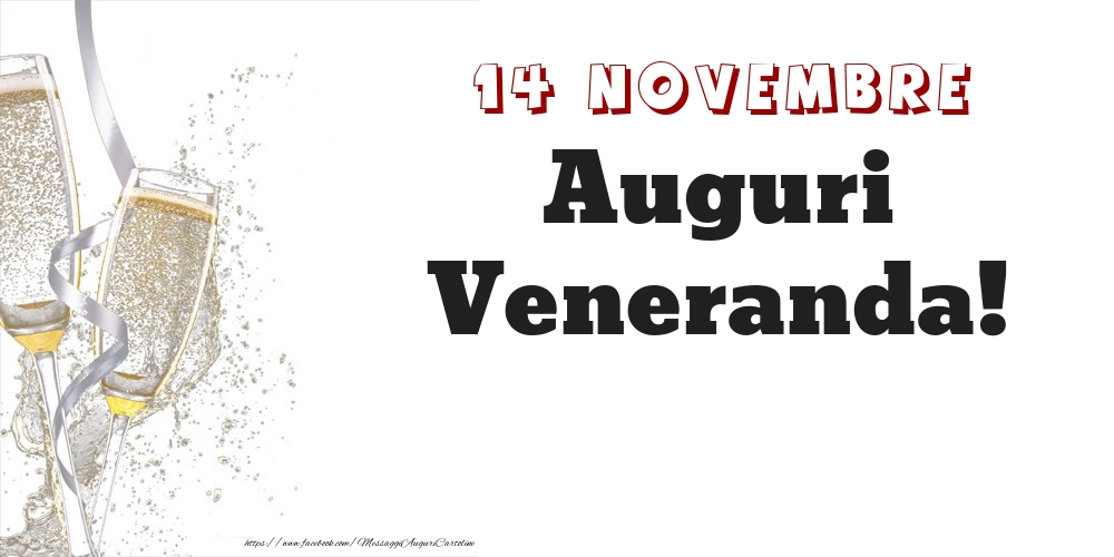 Cartoline di onomastico - Auguri Veneranda! 14 Novembre