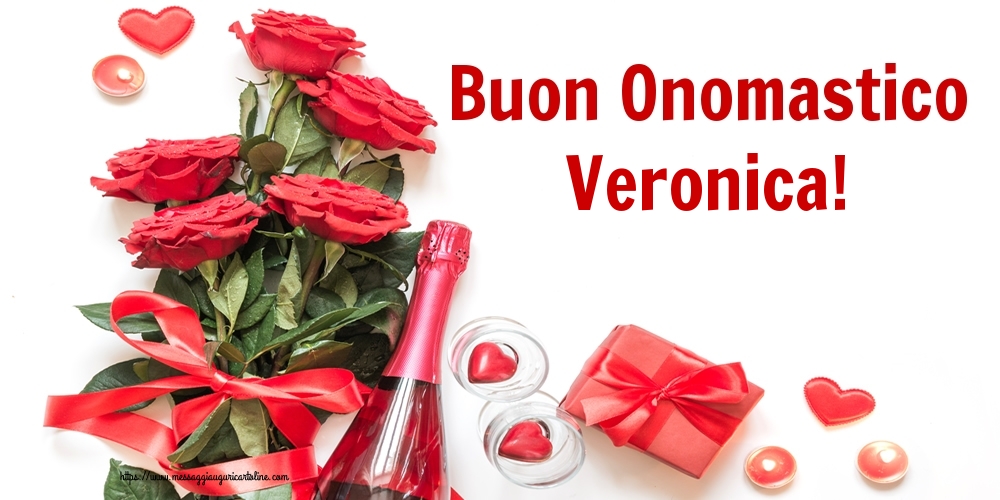 Cartoline di onomastico - Fiori | Buon Onomastico Veronica!