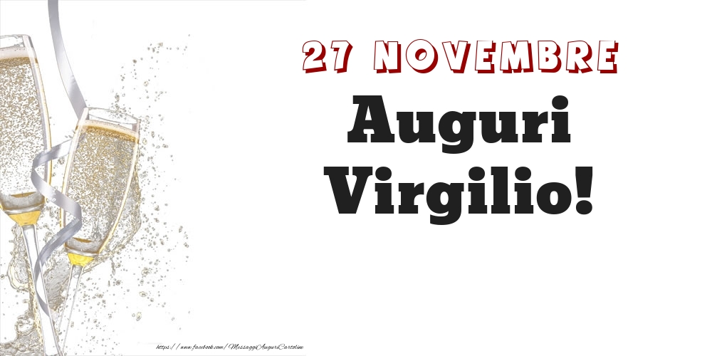 Cartoline di onomastico - Auguri Virgilio! 27 Novembre
